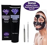 Pore Solutions, Black Mask, Blackhead Remover, 90 Grams, Charcoal Peel Off, Deep Facial Cleanse, Blackhead and Whitehead Cleansing, Acne Removal Tool Kit