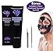 Pore Solutions, Black Mask, Blackhead Remover, Charcoal Peel Off, Deep Facial Cleanse, Blackhead and Whitehead Cleansing, Acne Removal Tool Kit