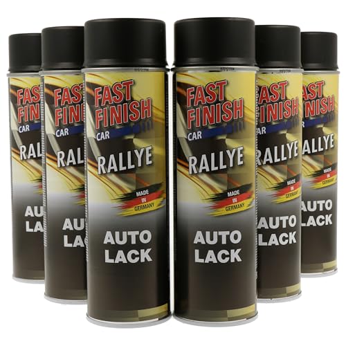Fast Finish 430220 SET Autolack schwarz matt 6 x 500 ml