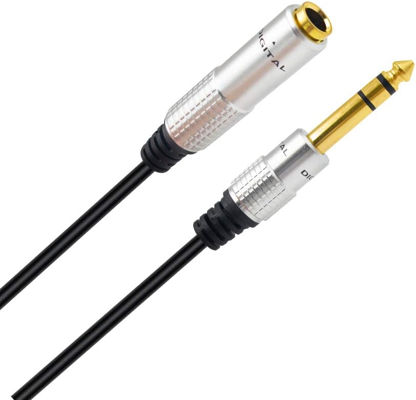 Maxhood Male to Female 6.35, 6.35mm (1/4 inch) Stereo Male Plug to Female 1/4" TRS Jack Audio Cable Stereo Cord - Image 5
