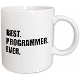 3dRose mug_185015_2 Best Programmer Ever, Fun Gift for Talented Computer Programming, Text Ceramic Mug, 15-Ounce