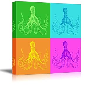 Multi Color Pop Art with Octopus