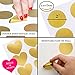 Gold Wall Decal Dots (218 Decals including free 8 Hearts),Removable Gold Wall Decor -Window Decals 2