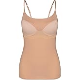 Womens Tank Tops Adjustable Strap Camisole with Built in Padded Bra Vest Sleeveless Layer Top 1/2/3 Packs