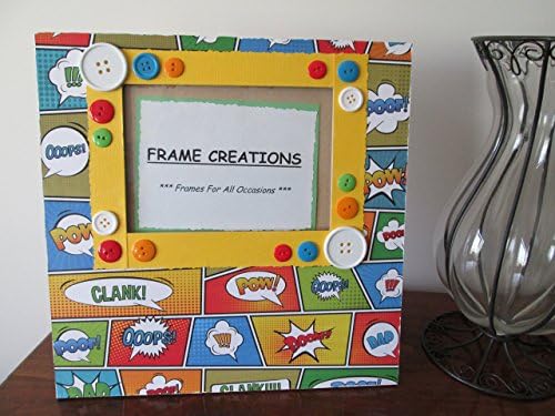 5x7 Superhero Themed - Hand Decorated Picture Frame