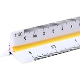 Aruicheng 12-Inch Architectural Scale Ruler - Triangle Engineering Drafting Tool for Architects, Draftsmen, and Engineers