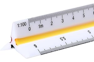 Aruicheng 12-Inch Architectural Scale Ruler - Triangle Engineering Drafting Tool for Architects, Draftsmen, and Engineers