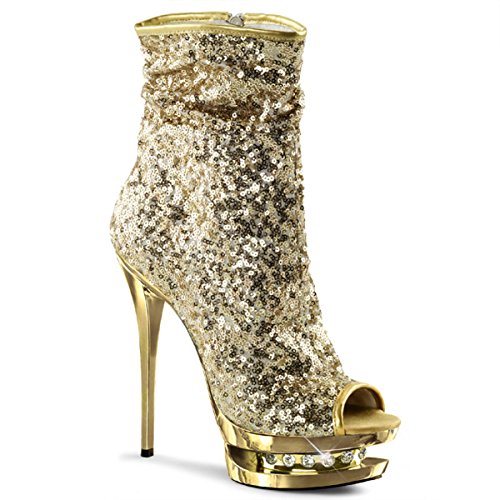 Amazon Gold Glitter Ankle Booties Womens Mid Calf Boots Gold