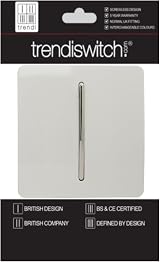 Trendi Switch 1 Gang 2 Way Light Switch Ice White Screwless Modern Chrome view 2