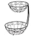 Zenware Steel Fruit Basket Stand Bowl Server – 2-Tier