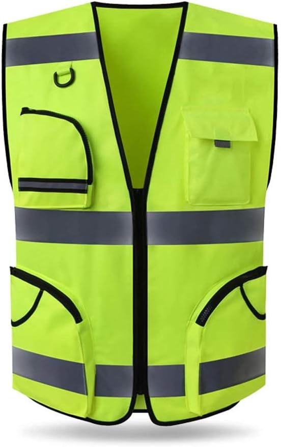 JTQMDD Reflective Vest, High Visibility For Construction Safety Vests Reflective vests