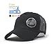 The Vintage Year Plain Cotton Structured Mesh Adjustable Trucker Sports Baseball Cap (Black)