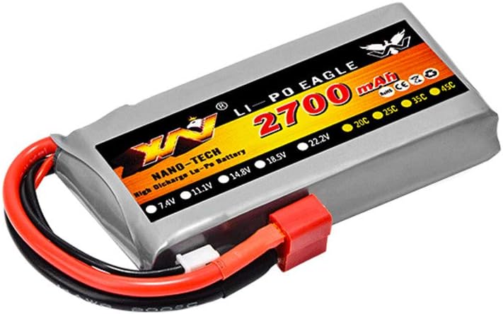 HHoo88 Upgrade 7.4V 2700mAh 2s Battery Spare Part for WLTOYS 12428 1/12 RC Car, Replacement Accessories for RC Buggy Vehicle Off Road Crawler Xmas Gift for Kids Son