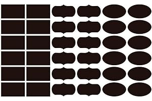 36Pcs Blackboard Stickers Craft Kitchen Jars Organizer Label Chalkboard Stickers Chalk Board Black Board Wall Stickers Practi