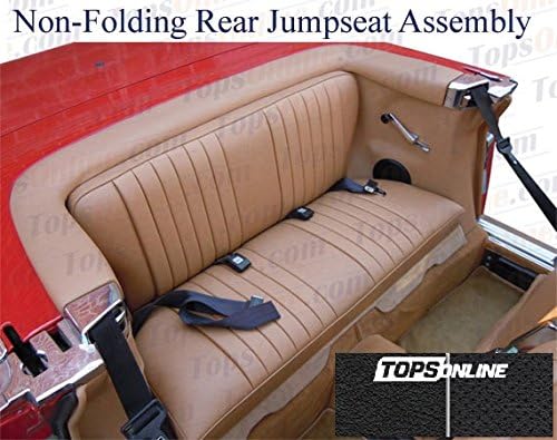1985 thru 1989 Mercedes Benz 560SL, 500SL, 420SL & 300SL Convertible (Chassis R107) Non-Folding Complete Rear Jump Seat Assembly - Original MBZ Leather (Black)