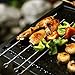 ChasBete Grilling Kabob Skewers Stainless Steel Needles 4 PCS Barbecue Roasting Sticks BBQ Forks and 6 PCS Metal Shish Kebab Skewers with Wooden Handle