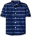 U.S. Polo Assn. Boys' Big Boys' Long Sleeve Single Pocket Sport Shirt, Classic Navy Stripe, 10/12