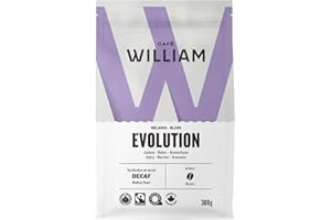 Café William Evolution/Evolve – Organic Decaf Whole Bean Coffee, Medium Roast | Naturally Water-Decaffeinated, Canada Organic