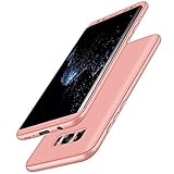 Galaxy S8 Case, AICase 3 in 1 Ultra Thin and Slim Hard PC Case Anti-Scratches Premium Slim 360 Degree Full Body Protective Cover for Samsung Galaxy S8 Case (5.8'')(2017) (Rose Gold)