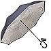 WASING Double Layer Inverted Umbrella Cars Reverse Umbrella, Windproof UV Protection Big Straight Umbrella for Car Rain Outdoor with C-Shaped Handle