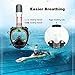 Anglink 180° Full Face Snorkel Mask with Gasbag Design, 2018 Newest Anti-Fog and Anti-Leak Technology Easybreath Snorkeling Gear Compatible Adult, Youth, Kids