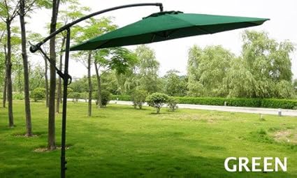 Wicker HUB GC504 Cantilever Side Pole Umbrella Green