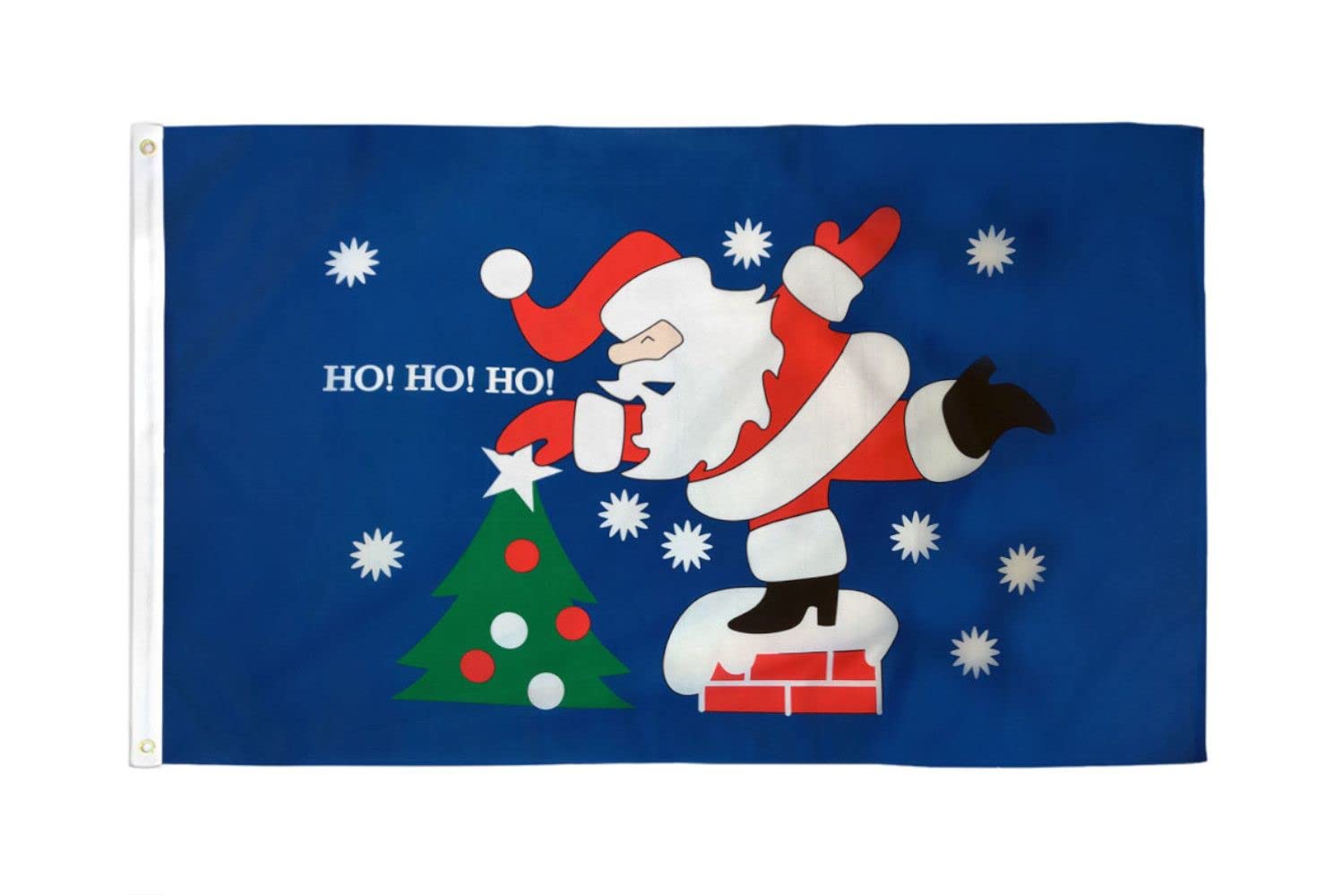 AZ FLAG - Christmas Ho Ho Ho Flag - 2x3 Ft - 100D Polyester Merry Christmas Banner with Two Metal Grommets - Fade Resistant - Vivid Colors - 2' x 3' Feet - 90x60 Cm