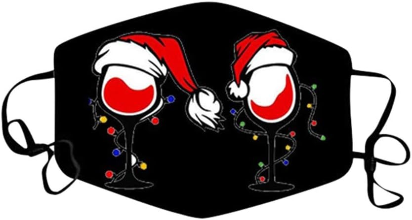 WooCo Christmas Print Face_Masks, Santa Claus, Mouth Cover Reusable Washable, Protection Balaclava at  Men’s Clothing store