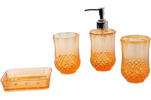 IKEEYUIS Modern Storage Case Organizer Lotion Dispenser for Bathroom Essentials Soap Dispenser Bathroom Accessories Set Acryl