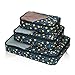Hynes Eagle Travel Packing Cubes 3 Pieces Value Set Yellow Flower