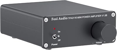 Fosi Audio V1.0B 2 Channel Amplifier Receiver 50W x 2 19V UK Power Supply