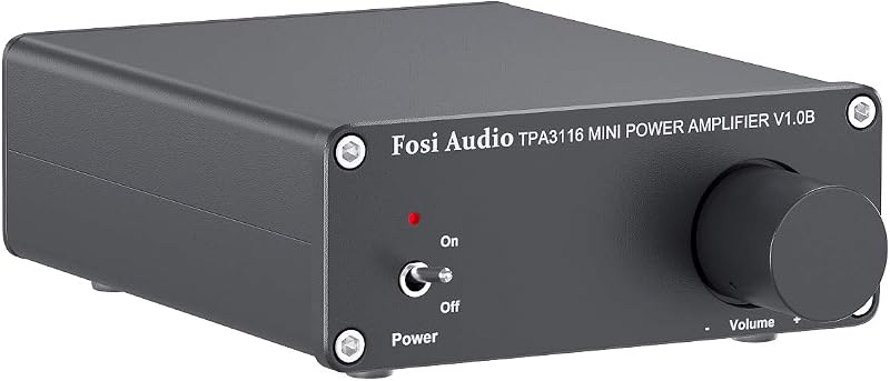 Fosi Audio V1.0B 2 Channel Amplifier Receiver 50W x 2 19V UK Power Supply