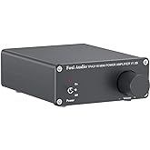 Fosi Audio V1.0B 2 Channel Amplifier Stereo Audio Amp Mini Hi-Fi Class D Integrated TPA3116 Amp for Home Speakers 50W x 2 wit