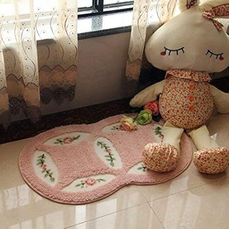 Farbe : Pink , Größe : 45*75cm Fußabtreter Pastorale niedlich