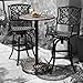 Paris Cast Aluminum Outdoor Bar Height Bistro Table (chairs are not included)