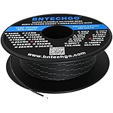BNTECHGO 22 Gauge Silicone Wire Spool 250 ft Black Flexible 22 AWG Stranded Tinned Copper Wire