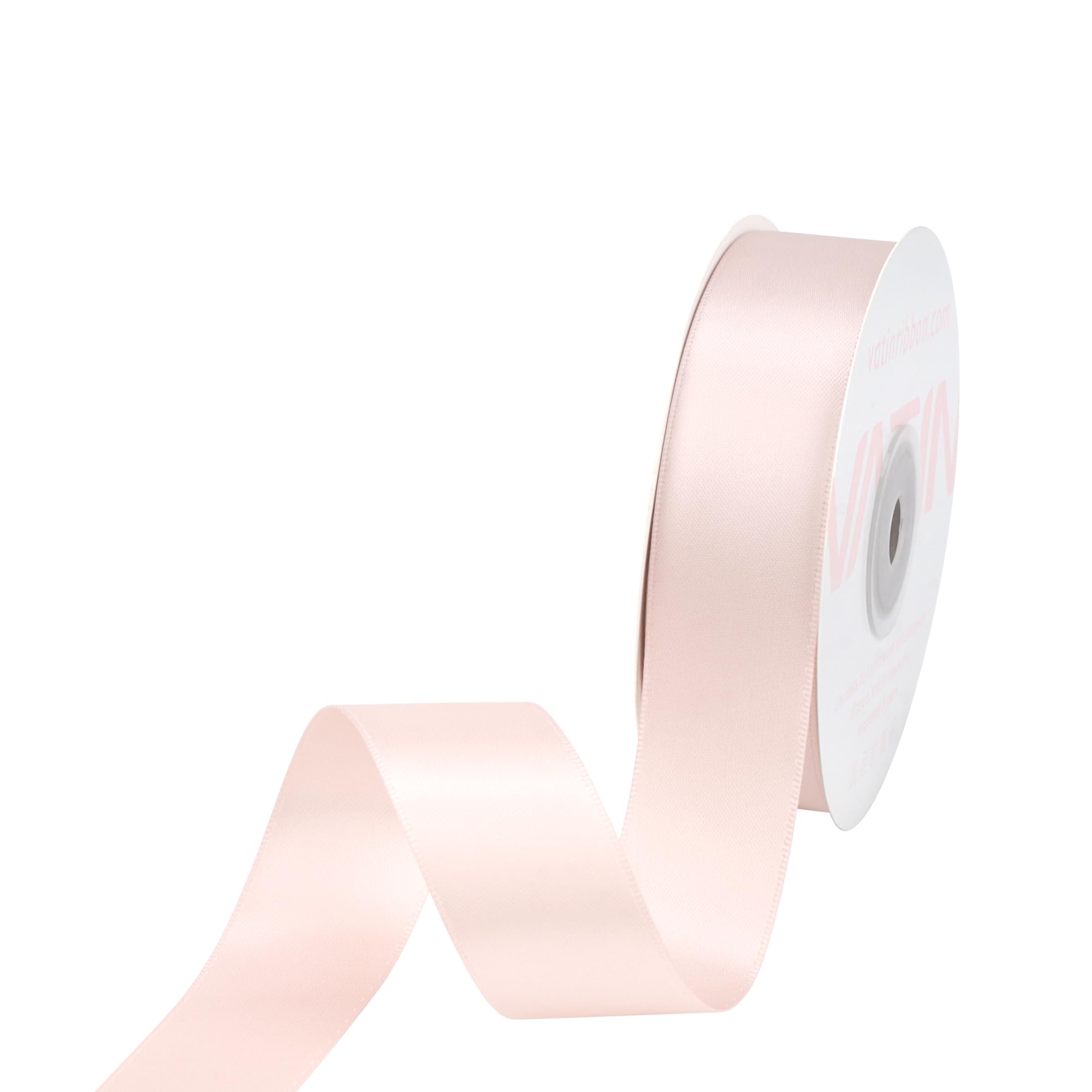 VATIN 25mm Double Faced Polyester Satin Ribbon Sideshow Rose - 23 Metre/Spool, Perfect for Wedding, Wreath, Baby Shower,Packing and Other Projects