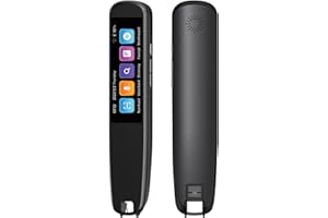 HFWHOK Upgrade Translation Scanning Pen, Text to Speech Device for Dyslexia, Real-time Multifunctional Pen Scanner with LCD Touchscreen, Support 12 Languages Offline Scanning Translation (Black)