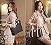 Coofit Totes 6 Pieces Set Women Handbag Cross-Body Pouch Purse Wallets Coffee