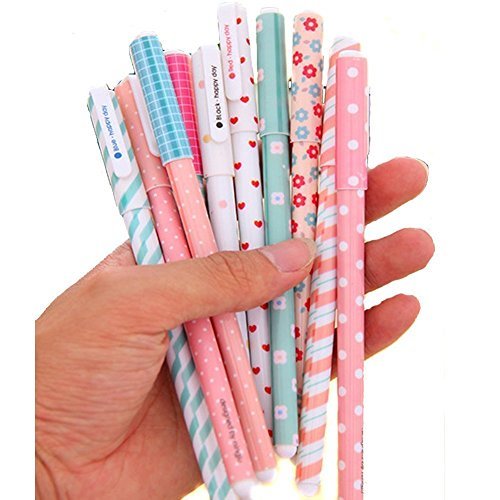 Newest trent 0.38 Colorful Gel Ink Fine Point Pen Office Students Pen Pack of 10pcs in Different Color