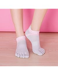 HONOW - Calcetines de algodón para mujer (corte bajo, 5 unidades)