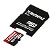 Transcend 16GB MicroSDHC Class 10 UHS-1 Memory Card with Adapter Up to 60MB/s (TS16GUSDU1PE)
