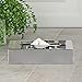 nu steel Gloss collection Stainless Steel Flat Rectangle Tissue Box Cover Holder for Bathroom Tissue Holder Vanity Countertop, Bedroom Dressers, Night Stands, Desks and Tables Dining Hall - Shiny