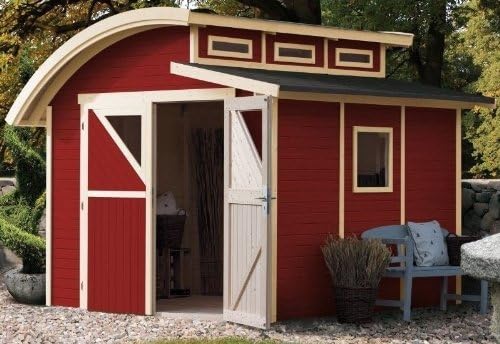 Karibu Gartenhaus Strelitz 3 Kastanienrot 19 Mm Amazon De Garten