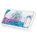 ZSTVIVA J3 Case, J3 Emerge Case, Liquid Glitter Case Bling Shiny Flowing Love Heart Cover Clear TPU Bumper for Samsung Galaxy J3 2017/J3 Prime Case with Stylus Pen Plug Dust Blue Mandala Totem Flower