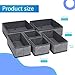 Onlyeasy Foldable Cloth Storage Box Closet Dresser Drawer Organizer Cube Basket Bins Containers Divider with Drawers for Scarves, Underwear, Bras, Socks, Ties, 6 Pack, Linen-like Grey, MXDCB6P
