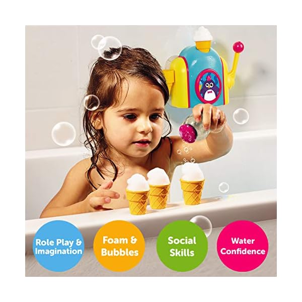 Toomies-Tomy-Foam-Cone-Factory-Baby-Bath-Toy-Ice-Cream-Themed-E72378-Multicolour-21-x-105-x-19-cm TOMY Toomies Foam Cone Factory Baby Bath Toy | Ice Cream Themed Bubble Making Toy | Kids Water Play Suitable For 18M and…