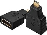 Micro HDMI to HDMI Adapters, VANDESAIL 2pack Micro HDMI Male to HDMI Female Adapter Converter for Microsoft Surface RT