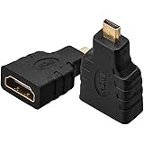 Micro HDMI to HDMI Adapters, VANDESAIL 2pack Micro HDMI Male to HDMI Female Adapter Converter for Microsoft Surface RT