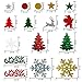 Resinta 150g/7500 Pieces Christmas Table Confetti Christmas Design Confetti Pentagram, Elk, Snowflake, Santa, Pine, Sequin, Merry Christmas Alphabet Confetti Bright Christmas Party Decoration